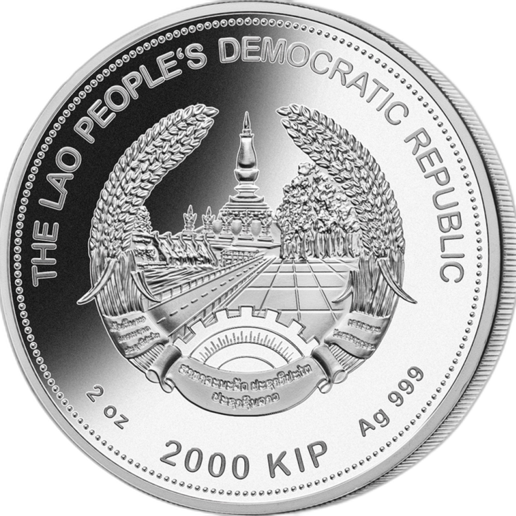2 oz Lunar Zilveren Munt 2019 perspectief 1