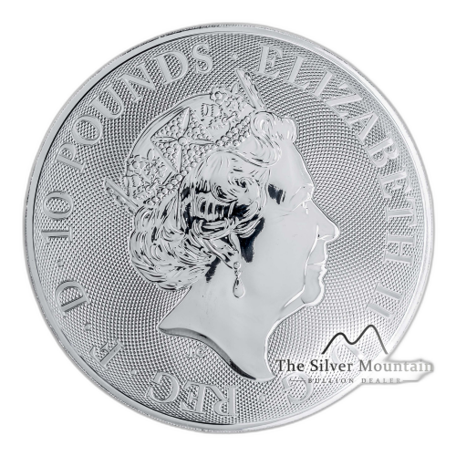 Thumbnail 10 oz Royal Mint Plata 2018 angle 2