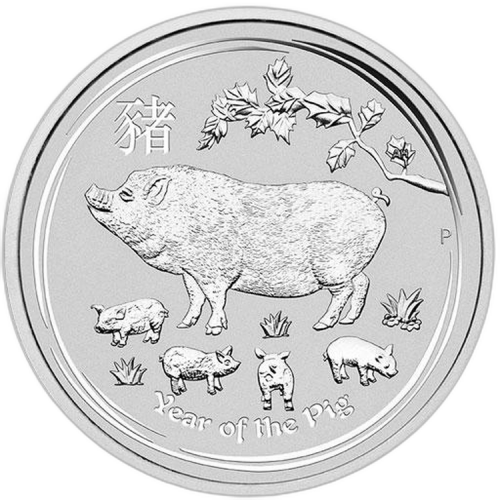 Thumbnail 4 oz Lunar d'Argent 2019 angle 1