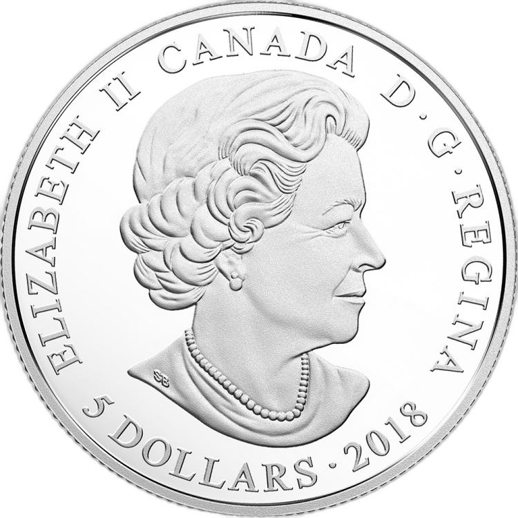 2 oz December Birthstone Swarovski Silbermünze angle 1