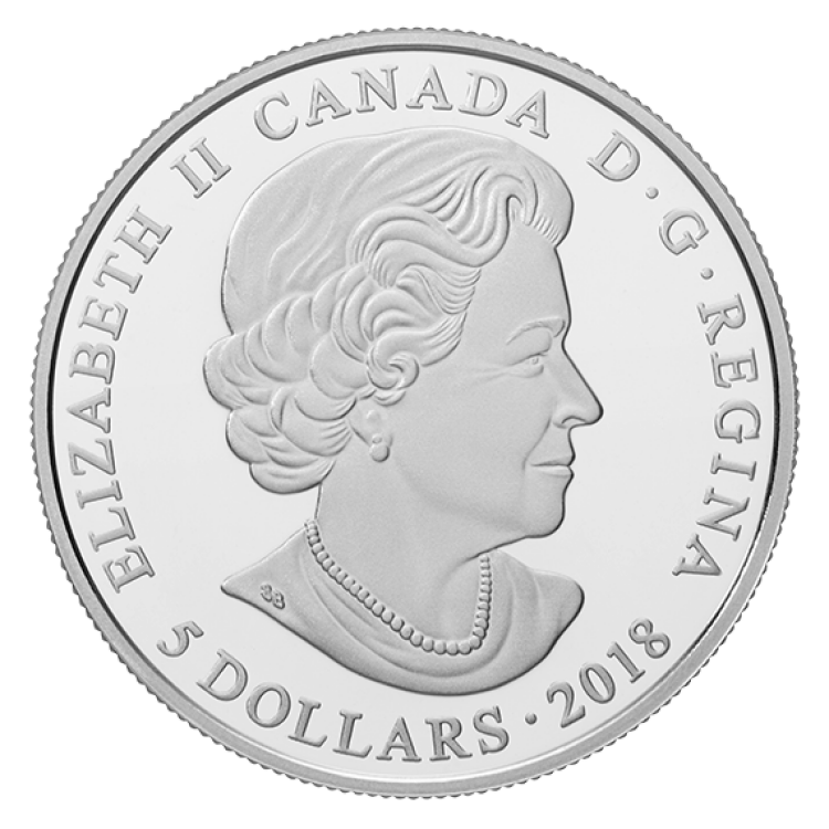 2 oz Mei Birthstone Swarovski Silbermünze 2018 back