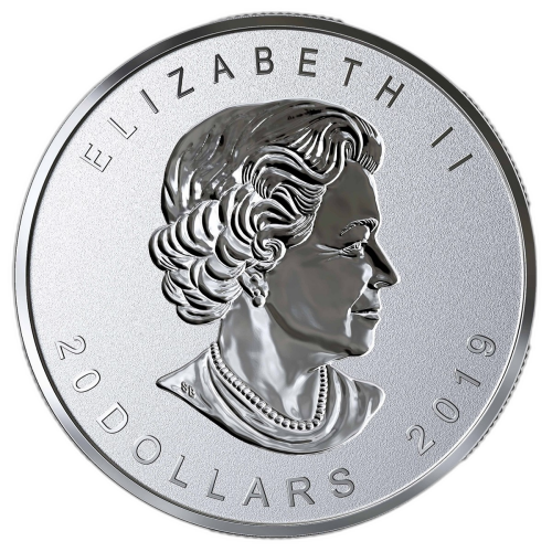 Thumbnail 1 oz Royal Canadian Mint d'Argent 2019 angle 1