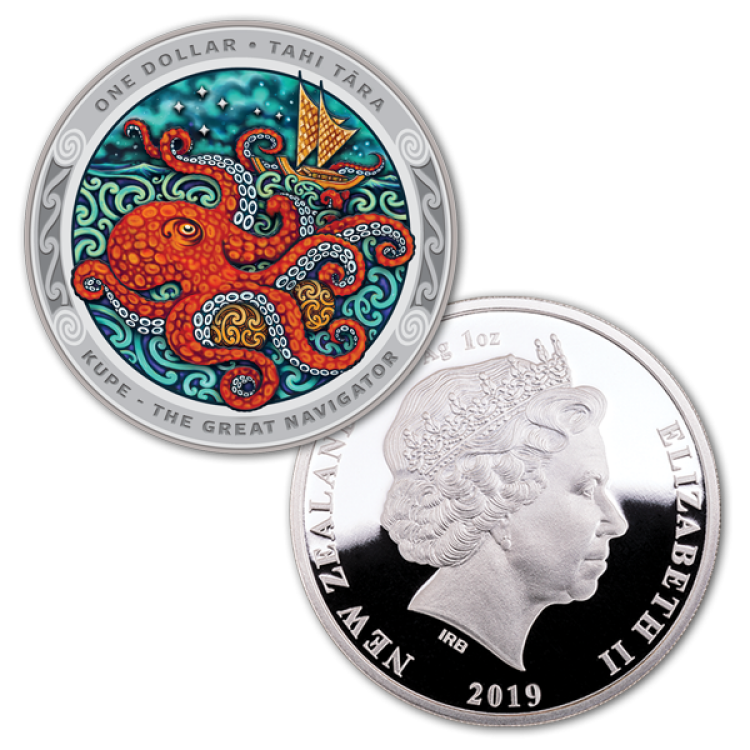 2 oz New Zealand Mint Silbermünze 2019 angle 2
