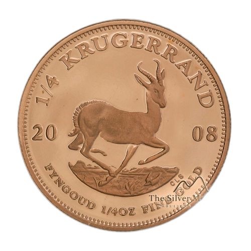 Thumbnail 1/4 oz Krugerrand Proof Gouden Munt Divers perspectief 3
