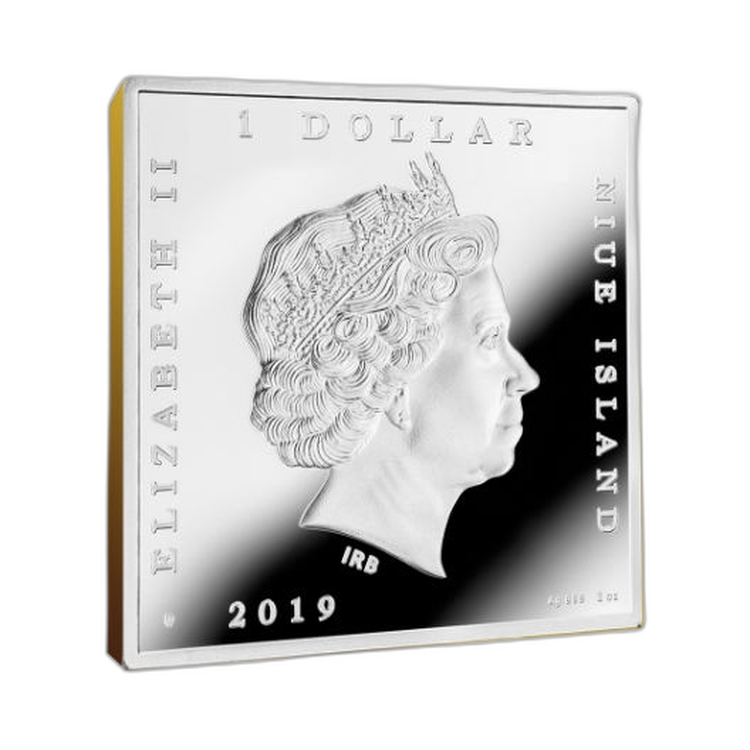 1 oz Whistler Moeder James McNeill Silver Coin 2019 angle 1