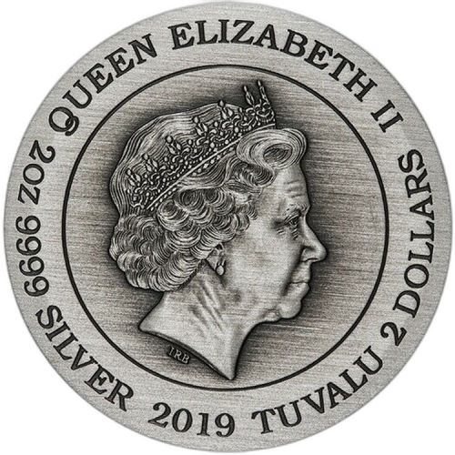 Thumbnail 2 Troy ounce zilveren munt Double Dragon 2019 back