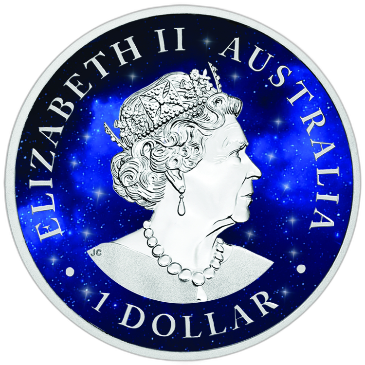 1 oz Kookaburra Zilveren Munt 2019 achterkant