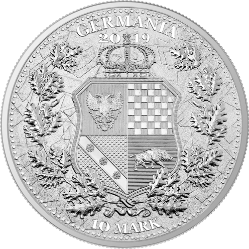 Thumbnail 2 oz Germania Allegories 2019 Zilveren Munt 2019 achterkant