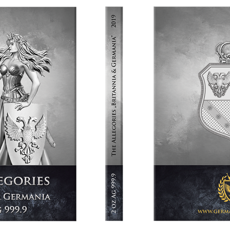2 oz Germania Allegories 2019 Zilveren Munt 2019 perspectief 1