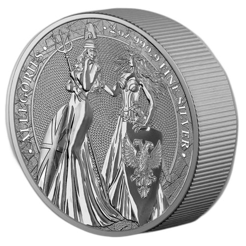 Thumbnail 2 oz Germania Allegories 2019 Zilveren Munt 2019 perspectief 2
