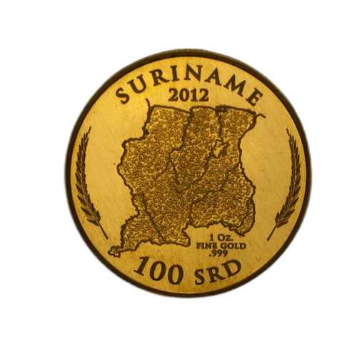 Thumbnail 1 Troy ounce gouden munt Suriname 100SRD 2012 back