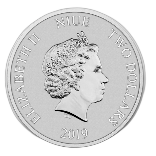 Thumbnail 1 oz New Zealand Mint Silver Coin 2019 back