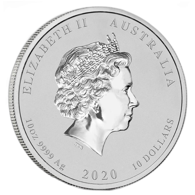 10 oz Lunar Silbermünze 2020 back