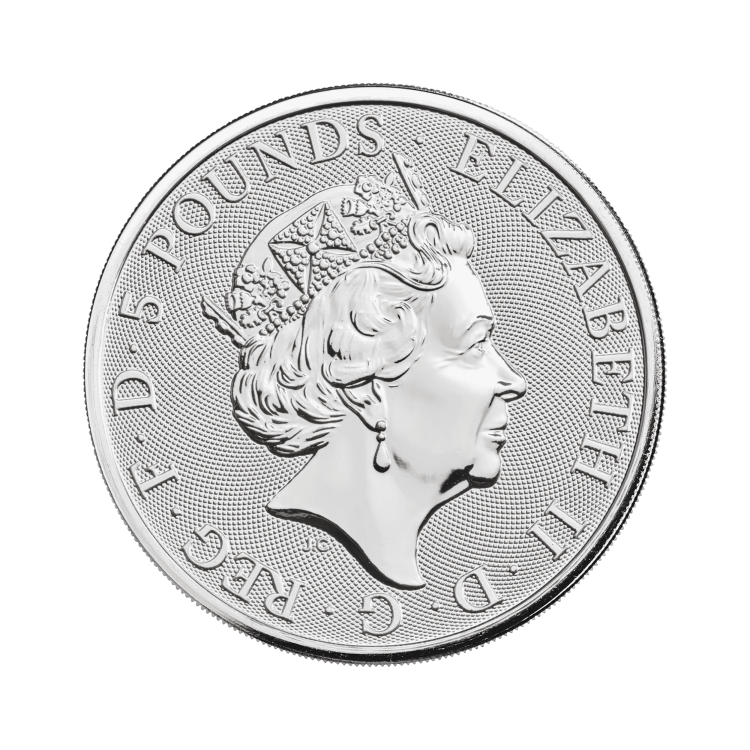 2 oz Queens Beasts Silbermünze 2020 back