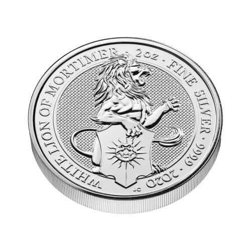 Thumbnail 2 oz Queens Beasts Silbermünze 2020 angle 2