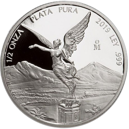 Thumbnail 7 oz Mexican Libertad Silver Coin 2019 angle 2