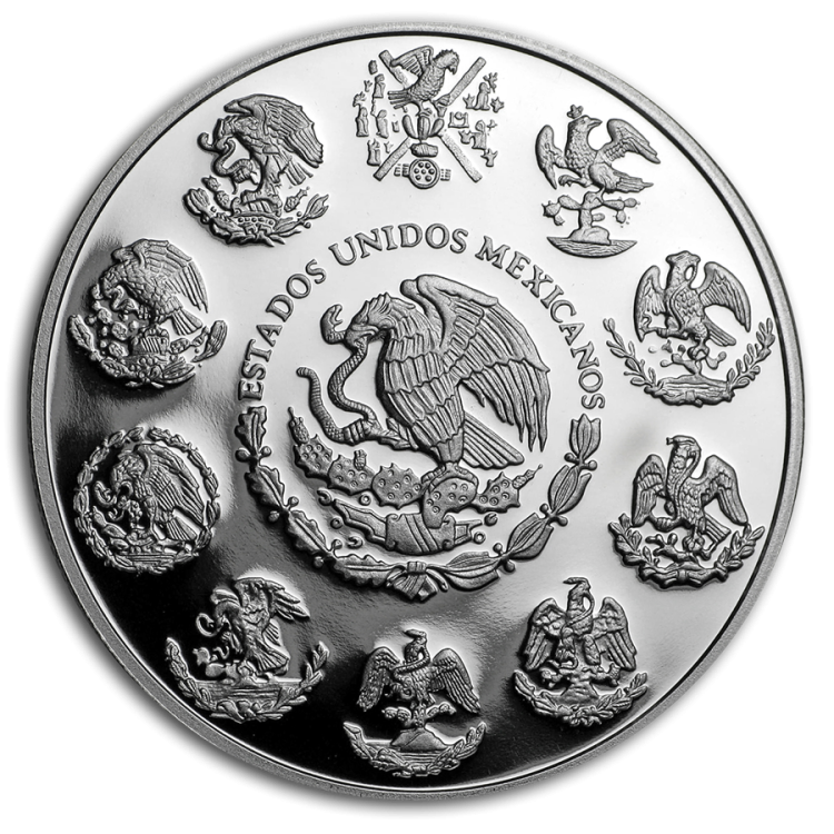 7 oz Mexican Libertad Silver Coin 2019 angle 3