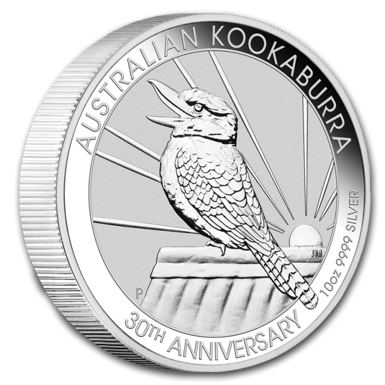 10 oz Kookaburra Zilveren Munt 2020 achterkant