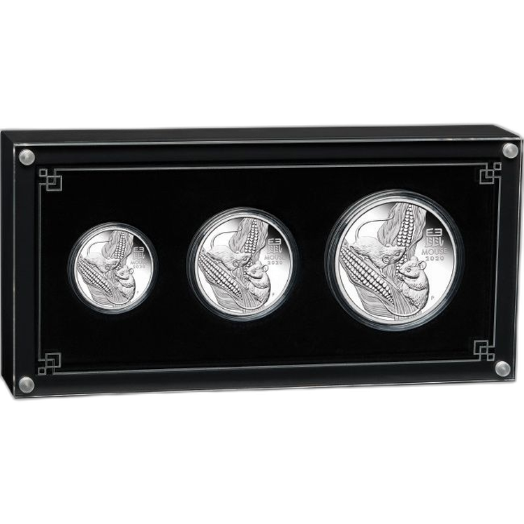 3 oz Lunar Zilveren Munt 2020 achterkant
