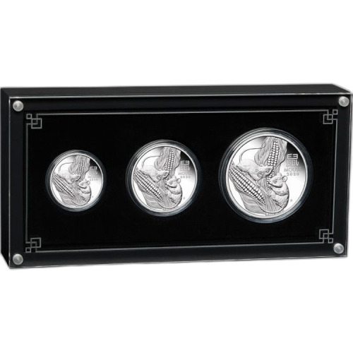 Thumbnail 3 oz Lunar Zilveren Munt 2020 achterkant