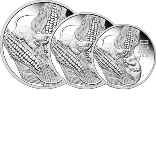 Thumbnail 3 oz Lunar Zilveren Munt 2020 perspectief 3