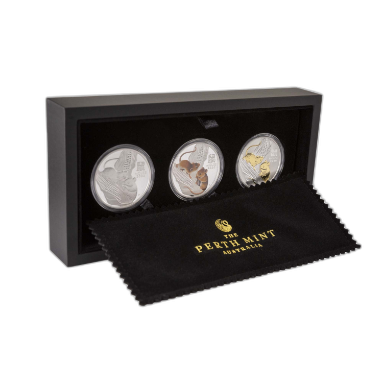 3 oz Lunar Zilveren Munt 2020 perspectief 8
