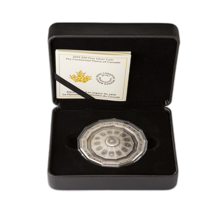 3 oz Royal Canadian Mint Silbermünze 2019 angle 5