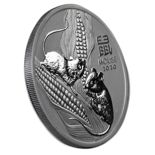 Thumbnail 1/2 oz Lunar Silver Coin 2020 angle 1