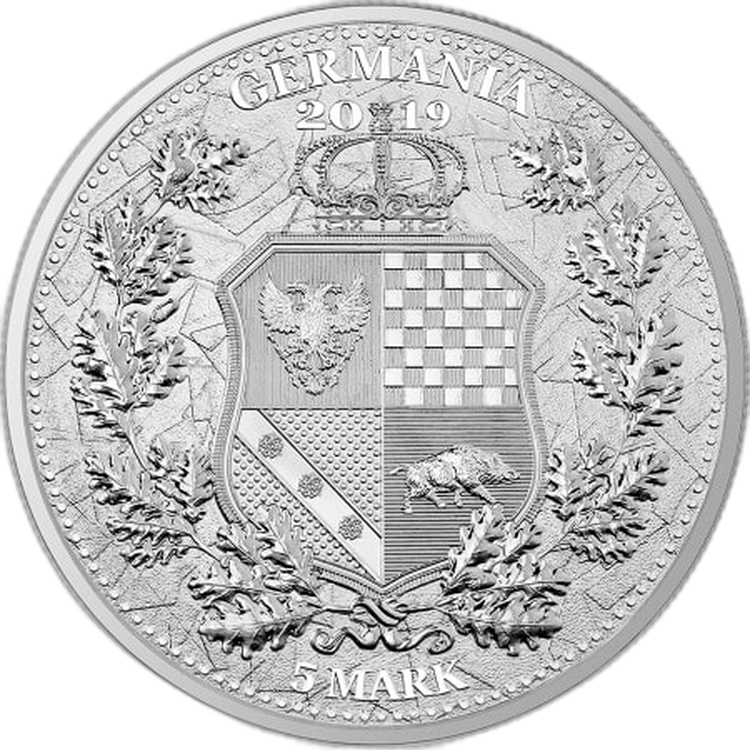 1 oz Columbia Allegories 2019 Zilveren Munt 2019 achterkant