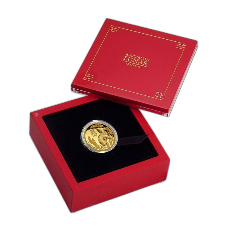 1 oz Lunar Proof Gouden Munt 2020 achterkant