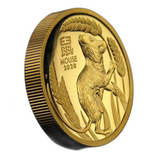 Thumbnail 1 oz Lunar Proof Gouden Munt 2020 perspectief 2