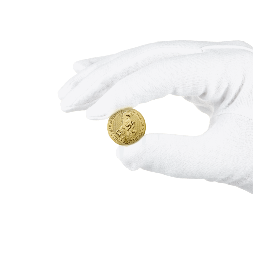 Thumbnail 1/4 oz Queens Beasts Gouden Munt 2020 perspectief 4