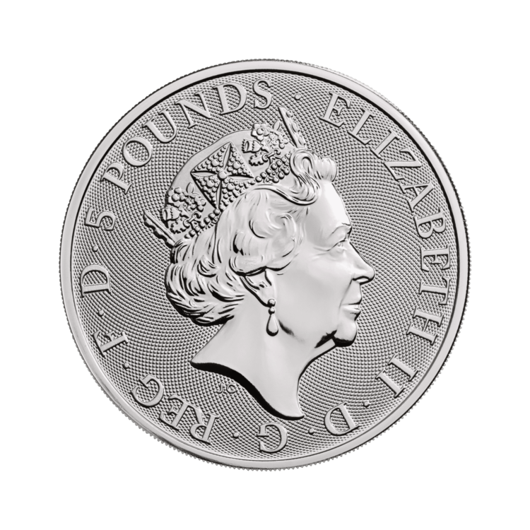 2 oz Queens Beasts Silbermünze 2020 back
