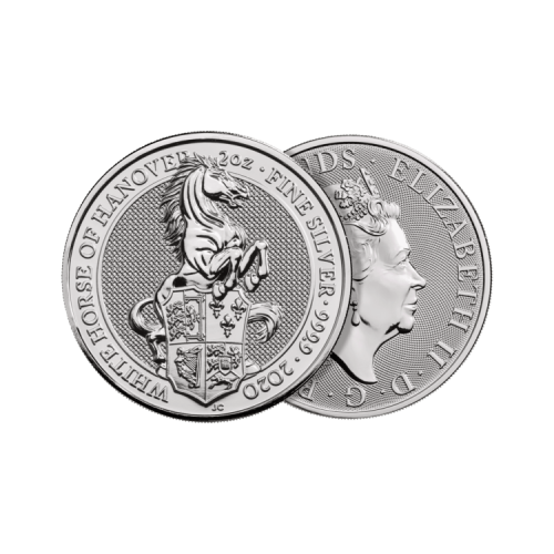 Thumbnail 2 oz Queens Beasts Silbermünze 2020 angle 1