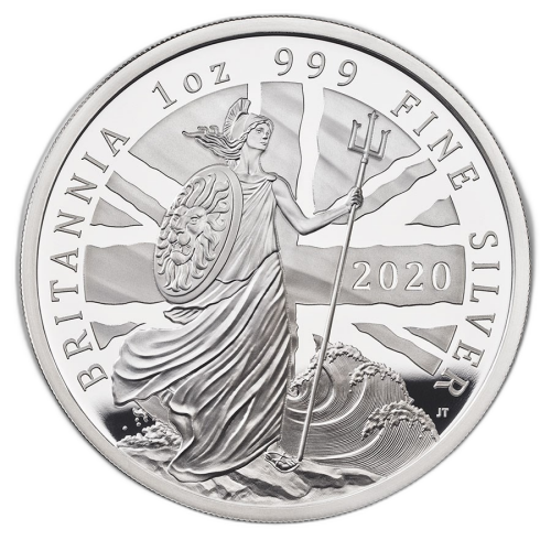 Thumbnail 1 oz Royal Mint Silver Coin 2020 angle 1