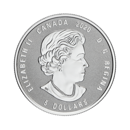 Thumbnail 1 kilo April Birthstone Swarovski Silver Coin 2020 back