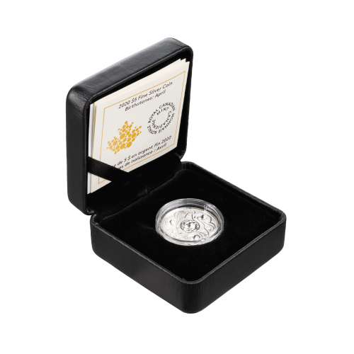 Thumbnail 1 kilo April Birthstone Swarovski Silver Coin 2020 angle 3
