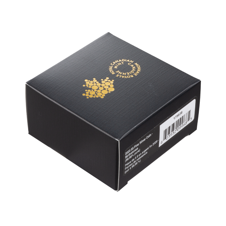 1 kilo April Birthstone Swarovski Silver Coin 2020 angle 6