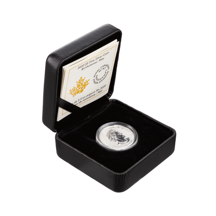 1 kilo Mei Birthstone Swarovski Silver Coin 2020 angle 4