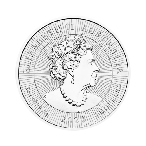 Thumbnail 2 oz Kookaburra Zilveren Munt 2020 achterkant