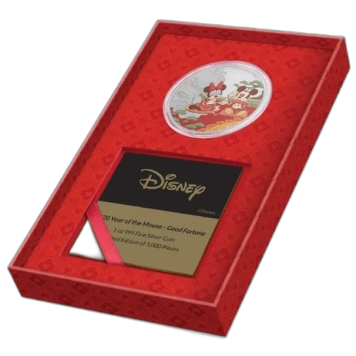 Thumbnail 1 oz Disney Zilveren Munt 2020 achterkant