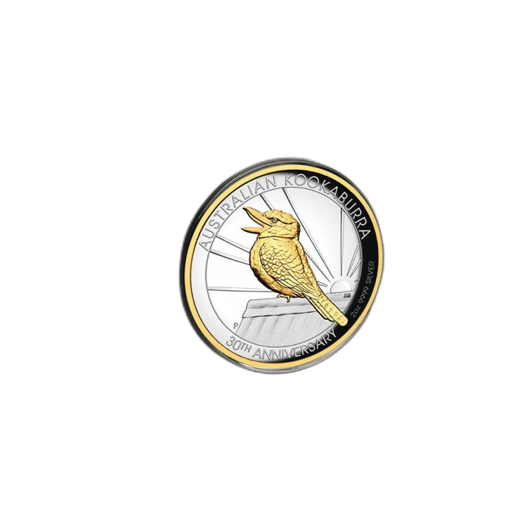 2 oz Kookaburra Zilveren Munt 2020 achterkant