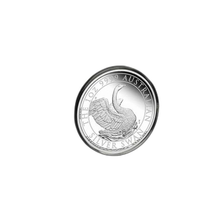 1 troy ounce zilveren munt zwaan 2020 Proof achterkant