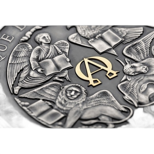 Thumbnail 3 troy ounce silver coin St. Michael and the Dragon Apocalypse angle 1