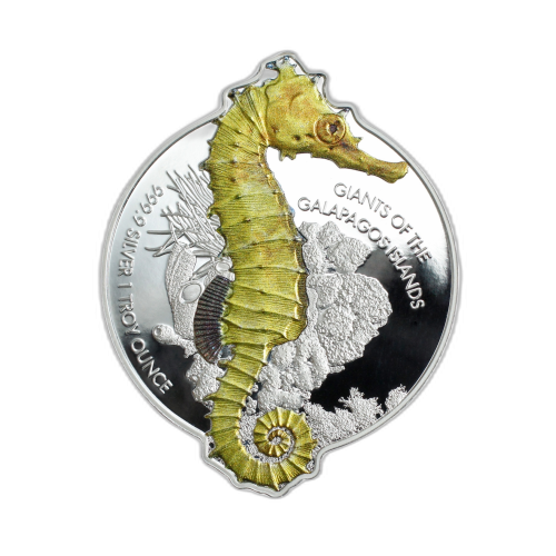 Thumbnail 1 troy ounce zilveren munt Zeepaardje Proof 2020 perspectief 1