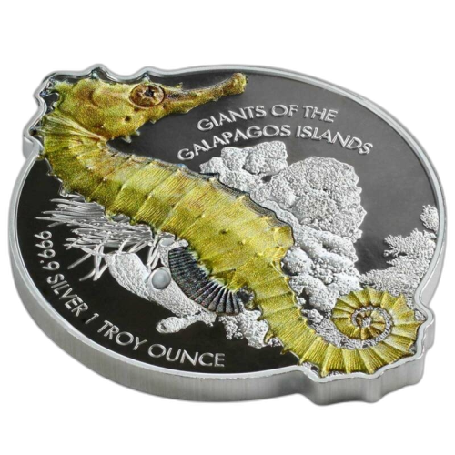 Thumbnail 1 troy ounce zilveren munt Zeepaardje Proof 2020 perspectief 3