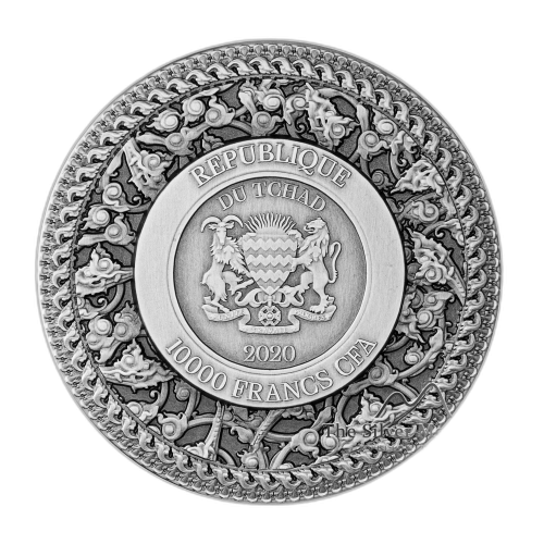 Thumbnail 2 troy ounce zilveren munt Tossakan 2020 perspectief 2