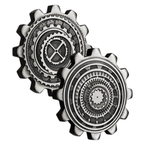 Thumbnail Tweedelige set 1 troy ounce zilveren munt Industrie in beweging 2020 achterkant