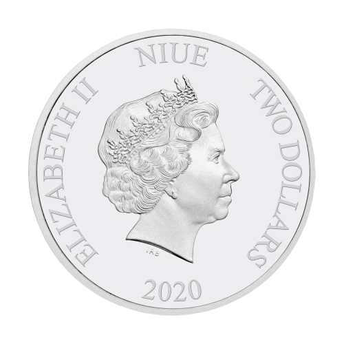Thumbnail 1 oz Lunar Zilveren Munt 2020 achterkant