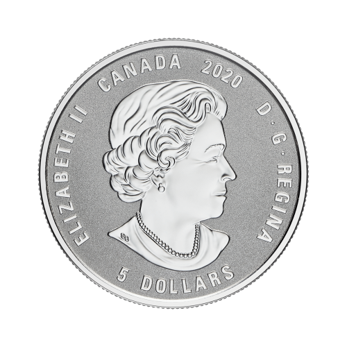 Thumbnail Silver coin august Birthstone Swarovski 2020 back